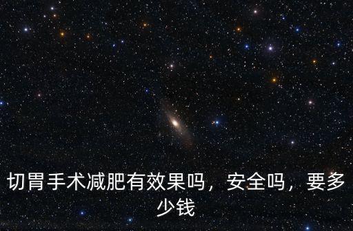 切胃手術減肥有效果嗎，安全嗎，要多少錢