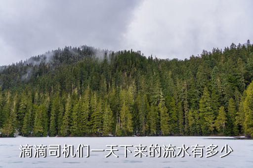 滴滴司機們一天下來的流水有多少