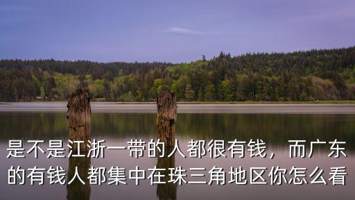 是不是江浙一帶的人都很有錢，而廣東的有錢人都集中在珠三角地區你怎么看