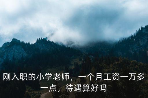 剛?cè)肼毜男W(xué)老師，一個(gè)月工資一萬(wàn)多一點(diǎn)，待遇算好嗎