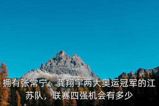 擁有張常寧、龔翔宇兩大奧運冠軍的江蘇隊，聯賽四強機會有多少