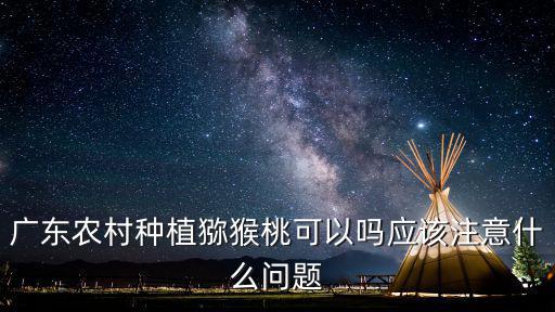 廣東農村種植獼猴桃可以嗎應該注意什么問題
