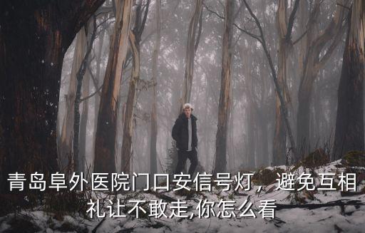 青島阜外醫院門口安信號燈，避免互相禮讓不敢走,你怎么看