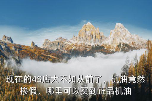 現在的4S店大不如從前了，機油竟然摻假，哪里可以買到正品機油