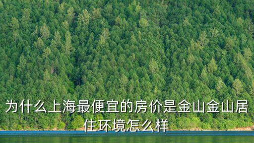 為什么上海最便宜的房價(jià)是金山金山居住環(huán)境怎么樣