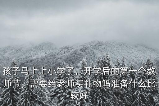 孩子馬上上小學(xué)了，開學(xué)后的第一個(gè)教師節(jié)，需要給老師買禮物嗎準(zhǔn)備什么比較好