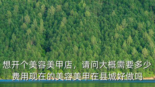 想開個美容美甲店，請問大概需要多少費用現在的美容美甲在縣城好做嗎