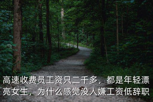 高速收費員工資只二千多，都是年輕漂亮女生，為什么感覺沒人嫌工資低辭職