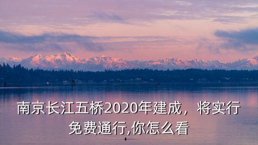 南京長江準備建設多少條通道,南京長江五橋2020年建成