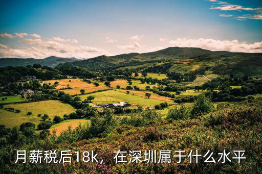 月薪稅后18k，在深圳屬于什么水平