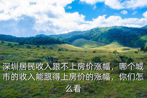 深圳居民收入跟不上房價漲幅，哪個城市的收入能跟得上房價的漲幅，你們怎么看