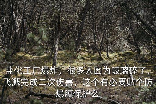 鹽化工廠爆炸，很多人因為玻璃碎了，飛濺完成二次傷害，這個有必要貼個防爆膜保護么