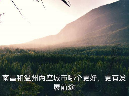 南昌和溫州兩座城市哪個更好，更有發展前途