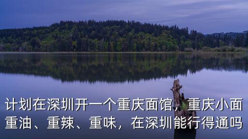 計劃在深圳開一個重慶面館，重慶小面重油、重辣、重味，在深圳能行得通嗎