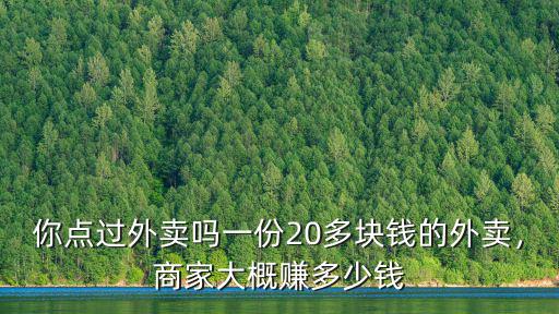 煙臺外賣一般多少錢,商家大概賺多少錢