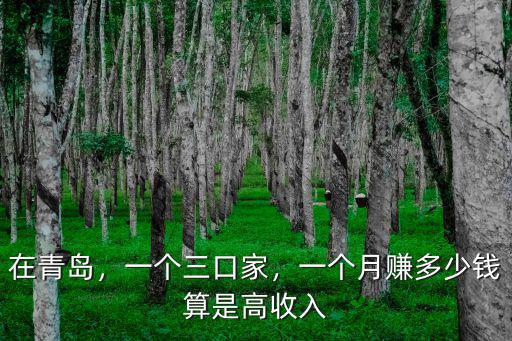 在青島，一個三口家，一個月賺多少錢算是高收入