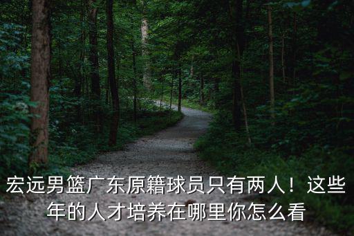宏遠男籃廣東原籍球員只有兩人！這些年的人才培養在哪里你怎么看