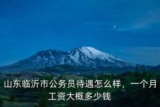 臨沂市公物員工資平均多少,一個月工資大概多少錢
