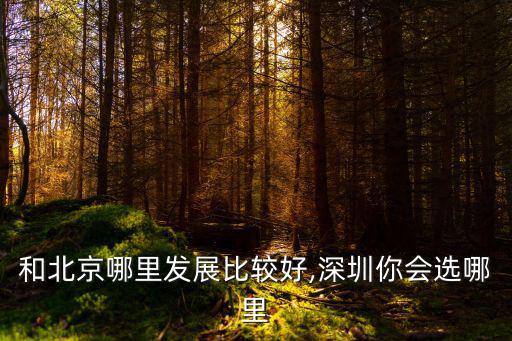 深圳和北京哪里發展比較好,深圳你會選哪里