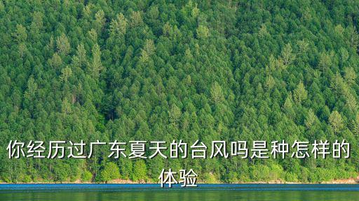 你經歷過廣東夏天的臺風嗎是種怎樣的體驗