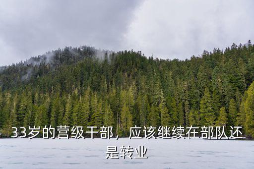 33歲的營級干部，應該繼續在部隊還是轉業