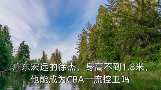 廣東宏遠的徐杰，身高不到1.8米，他能成為CBA一流控衛嗎