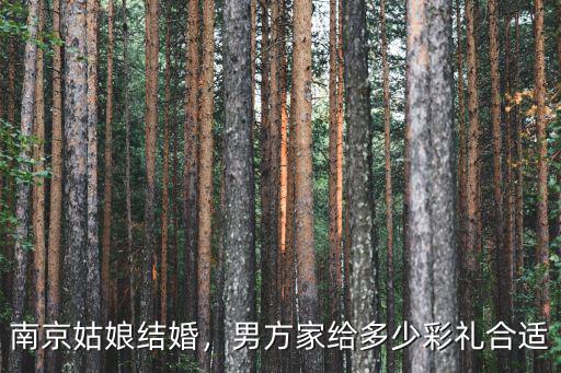南京姑娘結婚，男方家給多少彩禮合適