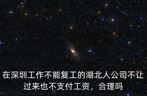 在深圳工作不能復工的湖北人公司不讓過來也不支付工資，合理嗎