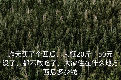 徐州賣西瓜多少錢,多少錢能買一個西瓜