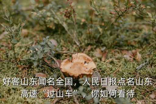 好客山東聞名全國，人民日報點名山東高速“過山車”，你如何看待