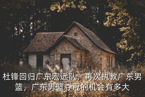 廣東宏遠杜鋒怎么了,杜鋒回歸廣東宏遠隊