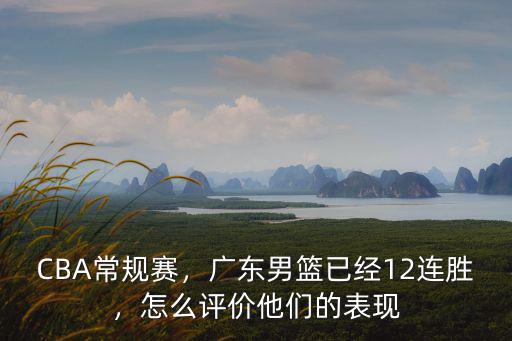CBA常規(guī)賽，廣東男籃已經(jīng)12連勝，怎么評價(jià)他們的表現(xiàn)