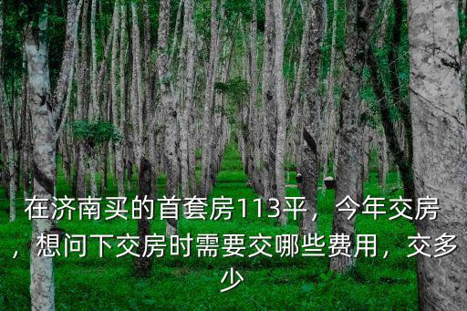 濟南100平房子交房費用大概多少,想問下交房時需要交哪些費用