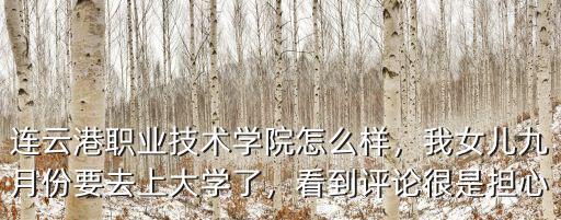 連云港職業(yè)技術學院怎么樣，我女兒九月份要去上大學了，看到評論很是擔心