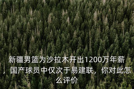 新疆男籃為沙拉木開出1200萬年薪，國產球員中僅次于易建聯，你對此怎么評價