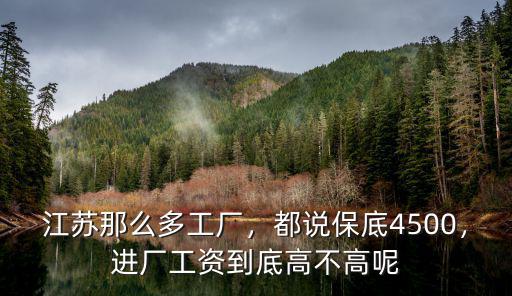 江蘇4500工廠工資多少錢,浙江或江蘇工廠