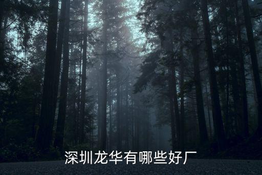 深圳龍華有哪些好廠