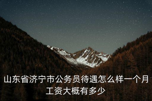 山東省濟寧市公務員待遇怎么樣一個月工資大概有多少