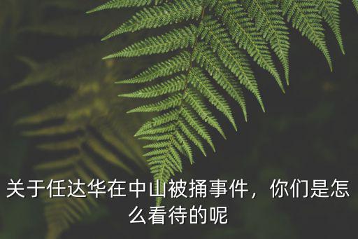 關于任達華在中山被捅事件，你們是怎么看待的呢