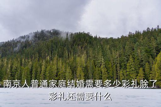 南京人普通家庭結(jié)婚需要多少彩禮除了彩禮還需要什么