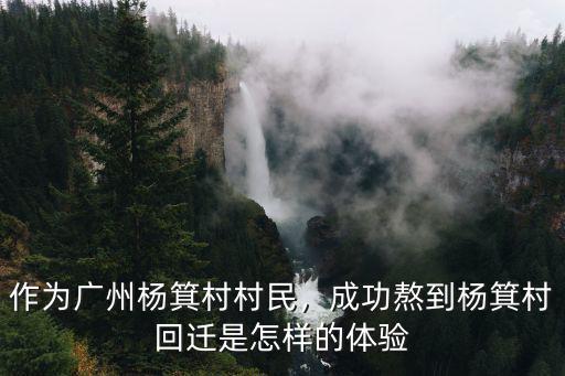 作為廣州楊箕村村民，成功熬到楊箕村回遷是怎樣的體驗(yàn)