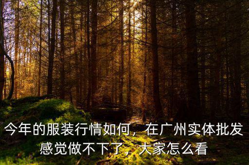 廣州服裝批發市場現在怎么樣了,在廣州實體批發感覺做不下了