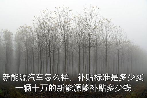 徐州新能源車(chē)補(bǔ)貼多少錢(qián),新能源汽車(chē)怎么樣