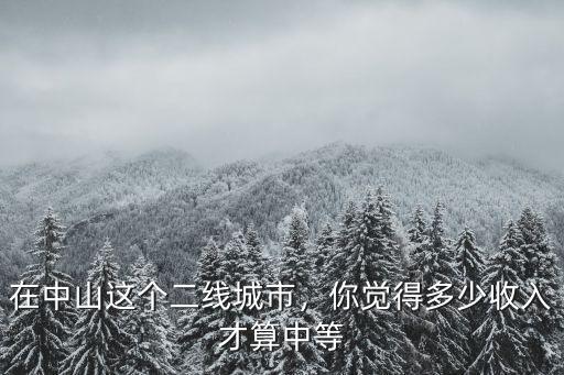 中山這個(gè)二線城市怎么樣,在中山這個(gè)二線城市