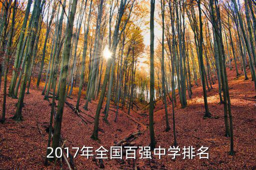 2017江蘇297排名多少,2017年全國百強中學排名