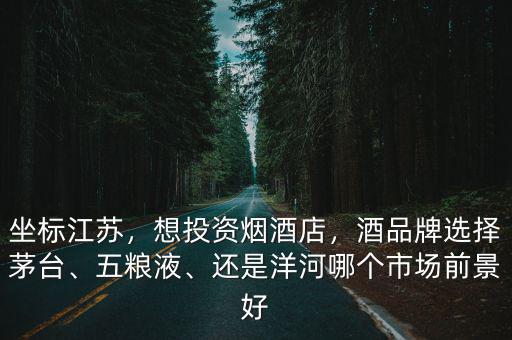 坐標江蘇，想投資煙酒店，酒品牌選擇茅臺、五糧液、還是洋河哪個市場前景好