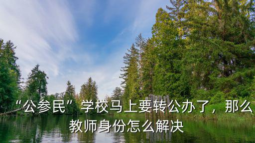 深圳學(xué)校民轉(zhuǎn)公教師怎么安置,那么教師身份怎么解決