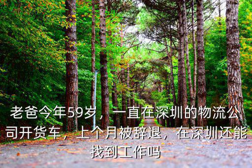 老爸今年59歲，一直在深圳的物流公司開貨車，上個月被辭退，在深圳還能找到工作嗎