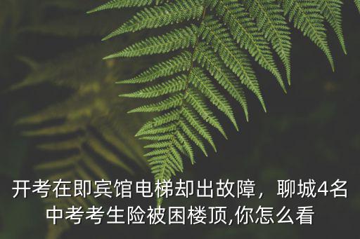 開考在即賓館電梯卻出故障，聊城4名中考考生險被困樓頂,你怎么看
