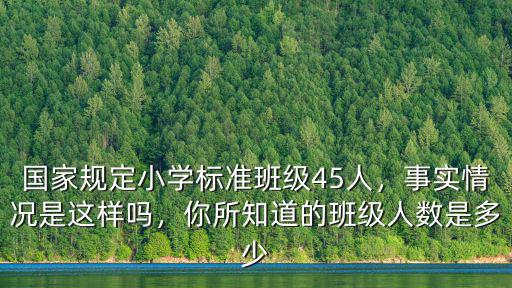 江蘇小學一個班標準多少人,你所知道的班級人數是多少